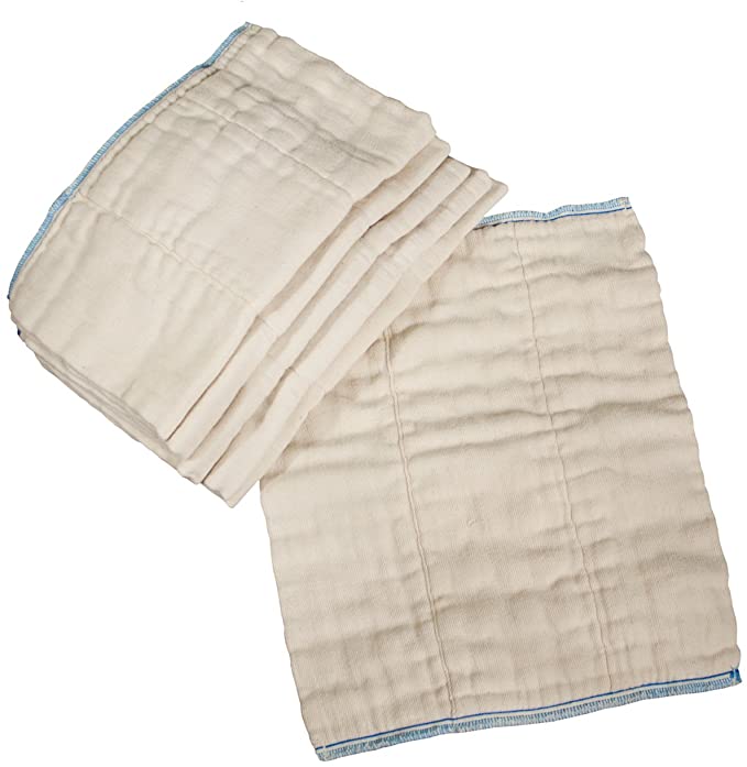 OsoCozy Infant Unbleached Cotton Prefolds 12 pk - New Baby New Paltz