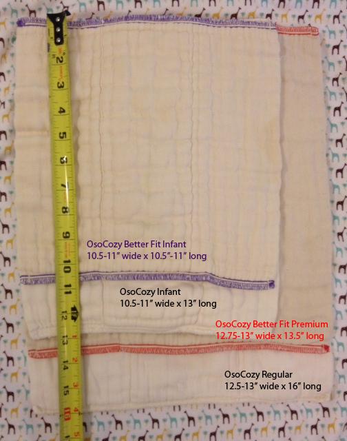 OsoCozy Regular Unbleached Cotton Prefold Diaper - New Baby New Paltz