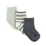 Kickee Pants Socks Aloe, Boy Freshwater Stripe & Stone - New Baby New Paltz