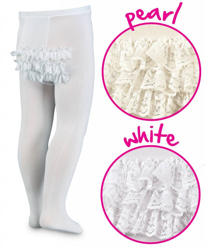 Jefferies Ruffle Tights White - New Baby New Paltz