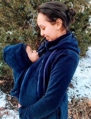 Tasku Babi Whole Mama Fleece- Navy - New Baby New Paltz