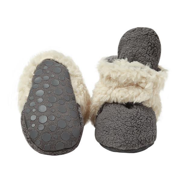 Zutano Cozie Fleece Furry Lined Gripper Booties - New Baby New Paltz