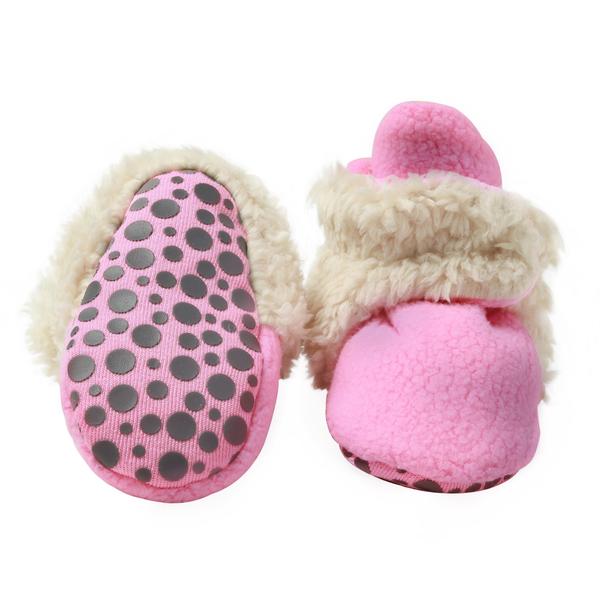 Zutano Cozie Fleece Furry Lined Gripper Booties - New Baby New Paltz